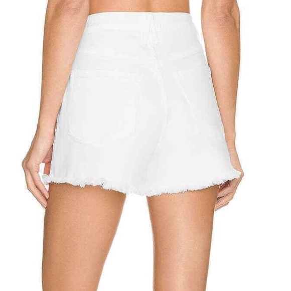 NEW Good American Good 90's Distressed Shorts in White Sz. 22 - Picture 3 of 3